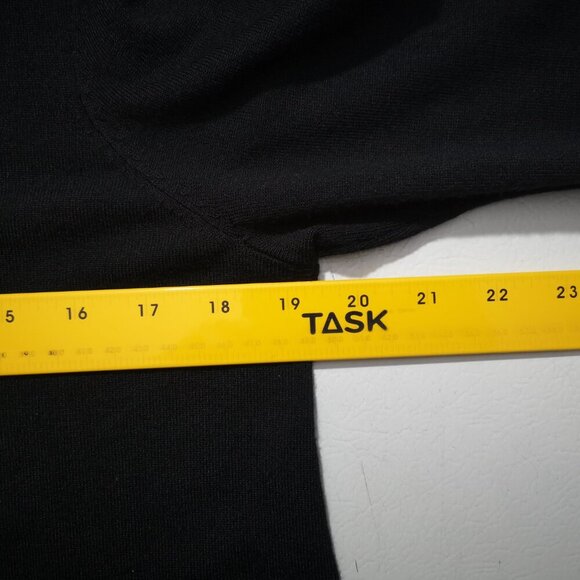 Alfani Ladies Size Medium Black with White & Tan Embroidery Lone Sleeve Sweater - Picture 8 of 10